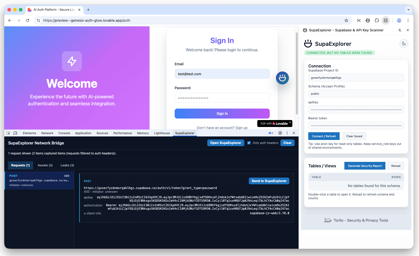 SupaExplorer Chrome Extension Screenshot